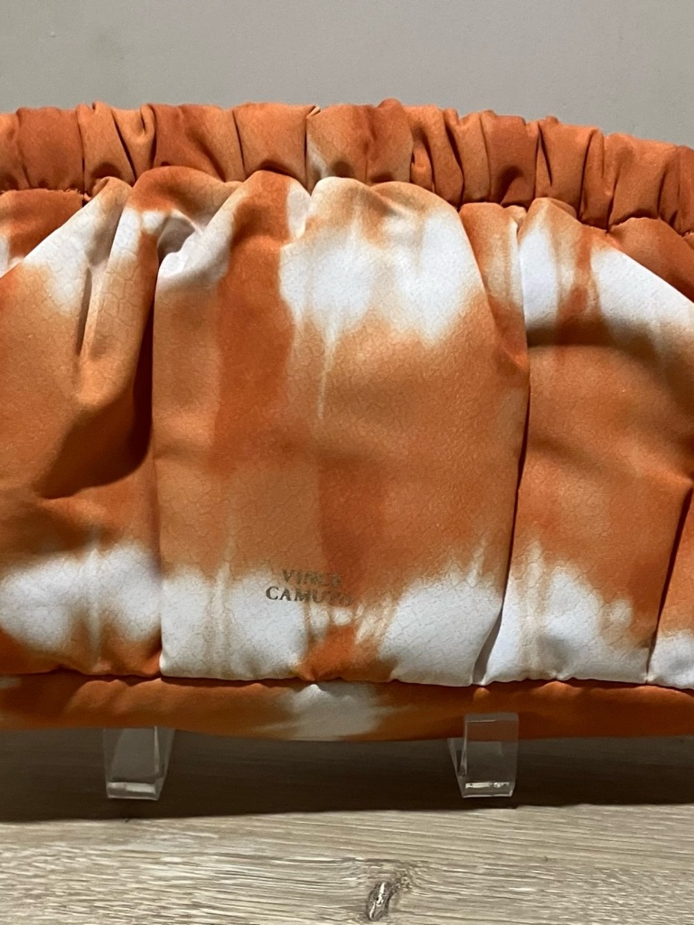 Vince Camuto Orange Tie-Dye Soft Pouch Clutch - Women's Bag